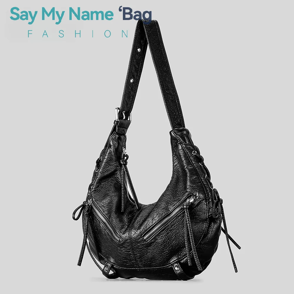 Strappy Punk Style Motorcycle Underarm Bag For Women Messenger Bag Large Capacity Soft Pu Leather Female Shoulder Bag Handbag
Strappy Punk Style Motorcycle Underarm Bag For Women Messenger Bag Large Capacity Soft Pu Leather Female Shoulder Bag Handbag