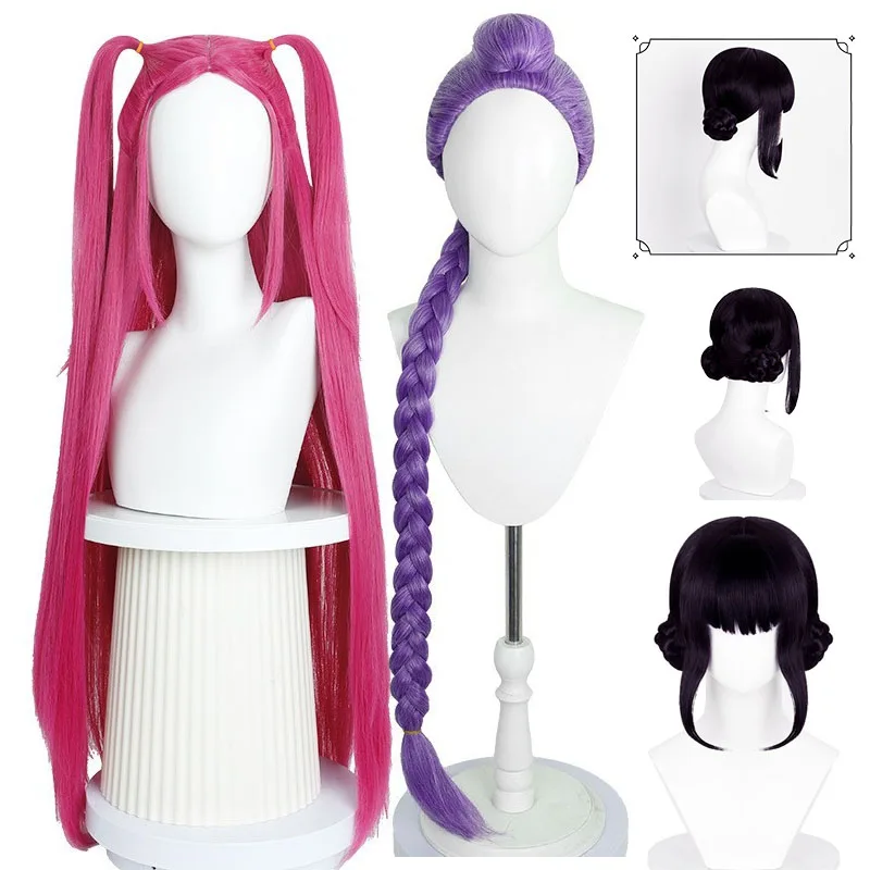 Movie Kpop Cosplay Wig Hair for Rumi Zoey Demon Hunters Purple Black Red Long Hair Heat Resistant Synthetic Wigs Carnival Props 
Movie Kpop Cosplay Wig Hair for Rumi Zoey Demon Hunters Purple Black Red Long Hair Heat Resistant Synthetic Wigs Carnival Props