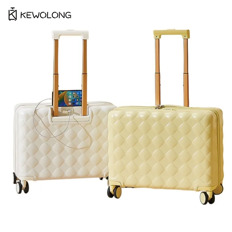 Fashion Women's 18 Inch Carry On Luggage - USB Charging Port & Silent Spinner Wheels, Boarding Case Trolley Bag
Fashion Women's 18 Inch Carry On Luggage - USB Charging Port & Silent Spinner Wheels, Boarding Case Trolley Bag