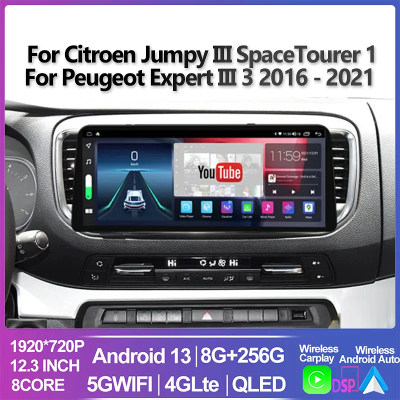 Android 13 For Citroen Jumpy III SpaceTourer 1 For Peugeot Expert III 3 2016 - 2021 Car Radio Multimedia Video Player Navigation
Android 13 For Citroen Jumpy III SpaceTourer 1 For Peugeot Expert III 3 2016 - 2021 Car Radio Multimedia Video Player Navigation