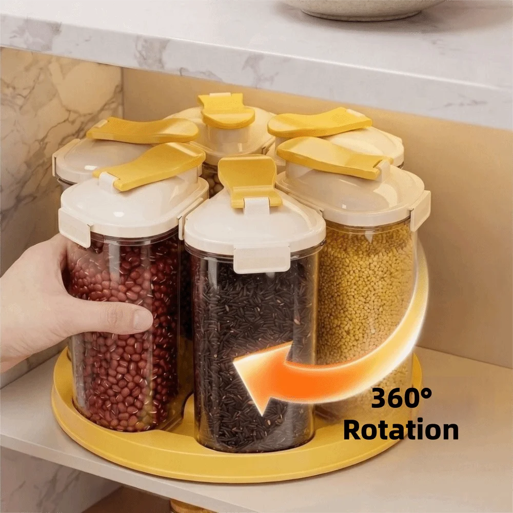 Food Grade 6 Grids Grain Storage Box Moisture-proof Bug-proof Grain Dispenser Space Saving Sealed Pantry Organizer
Food Grade 6 Grids Grain Storage Box Moisture-proof Bug-proof Grain Dispenser Space Saving Sealed Pantry Organizer