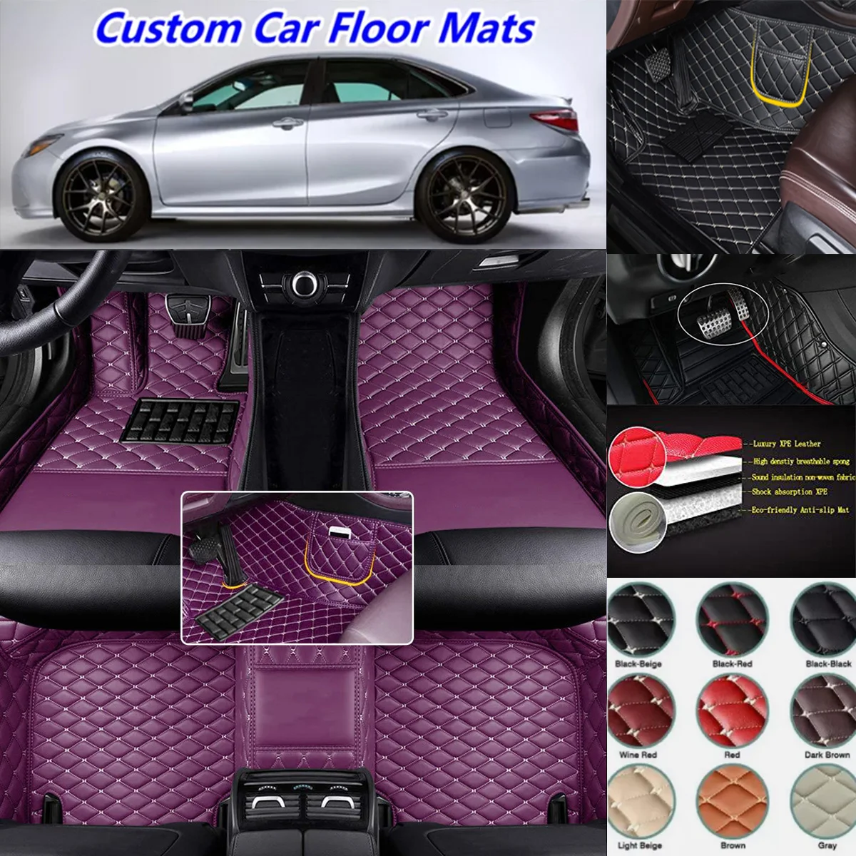 Custom Car Floor Mats For Mercedes Benz GLK-CLASS X204 2007-2015 Years Carpets Accessories Waterproof Leather Floor Liners
Custom Car Floor Mats For Mercedes Benz GLK-CLASS X204 2007-2015 Years Carpets Accessories Waterproof Leather Floor Liners