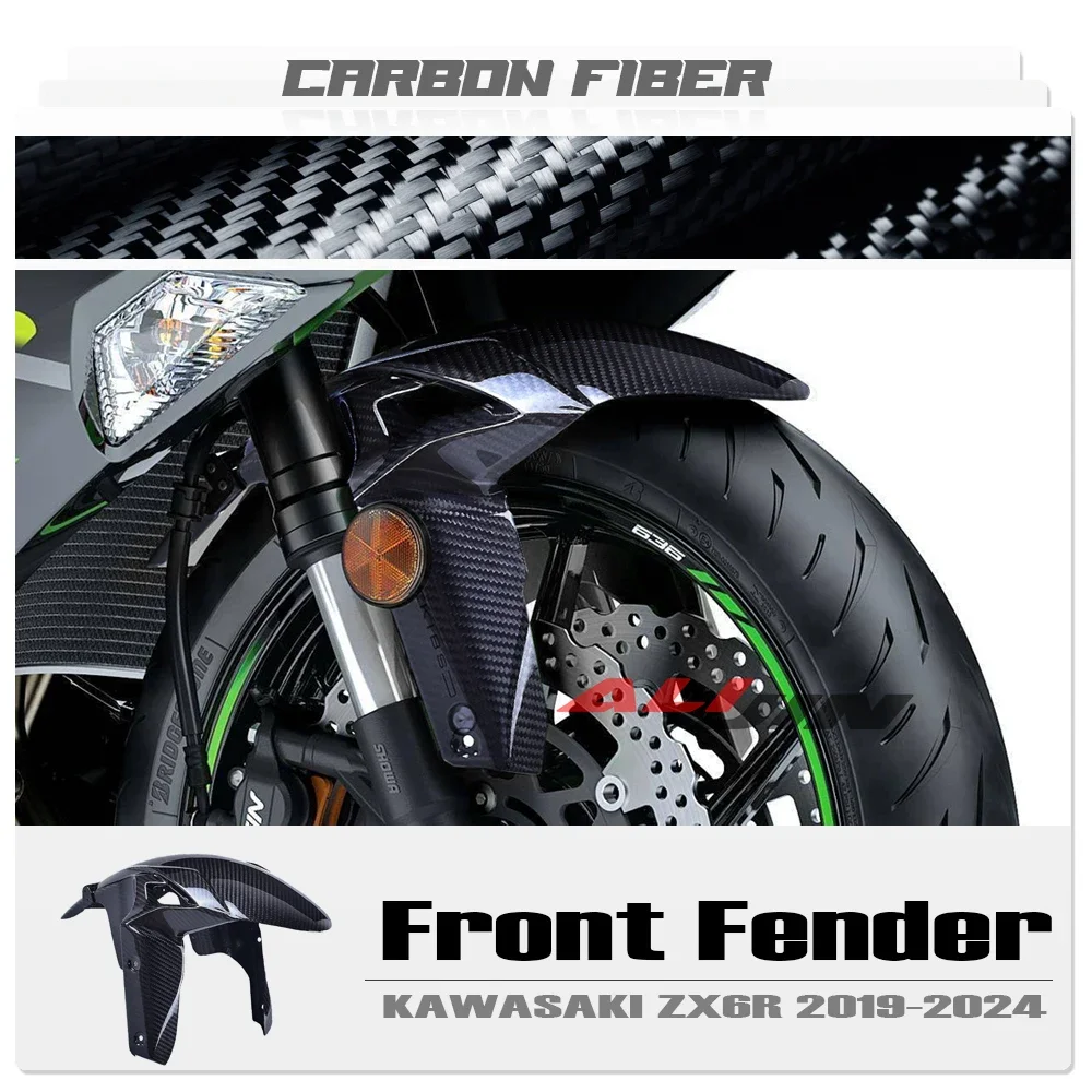 100% Real Dry Carbon Fiber For KAWASAKI NINJA ZX6R ZX-6R ZX-636 2019-2024 Motorcycle Front Fender Cover Mudguard Splash Guard
100% Real Dry Carbon Fiber For KAWASAKI NINJA ZX6R ZX-6R ZX-636 2019-2024 Motorcycle Front Fender Cover Mudguard Splash Guard