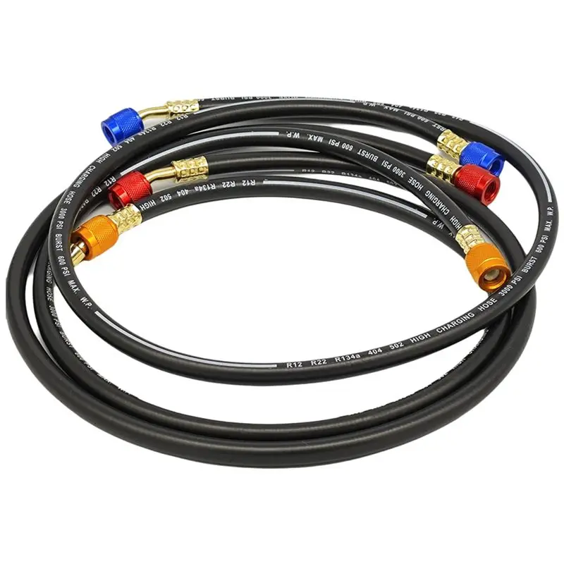 LNHF 1.8M 3 Set Black Anti-Explosion Refrigerant Tube For R12, R22, R134A, 404,502,HVAC Automotive Refrigerant Charging Kit
LNHF 1.8M 3 Set Black Anti-Explosion Refrigerant Tube For R12, R22, R134A, 404,502,HVAC Automotive Refrigerant Charging Kit
