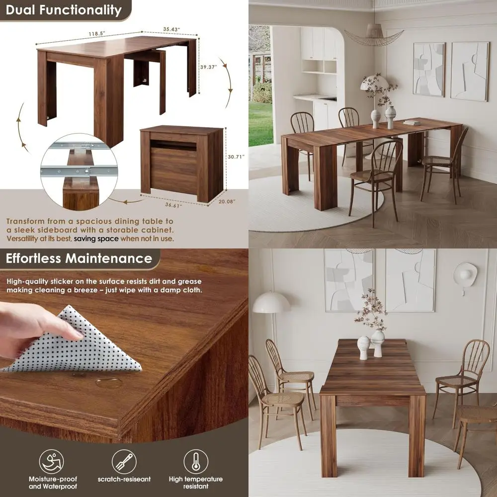 Раздвижной обеденный стол из орехового дерева на 12 персон — компактный дизайн для многофункционального использования
Раздвижной обеденный стол из орехового дерева на 12 персон — компактный дизайн для многофункционального использования