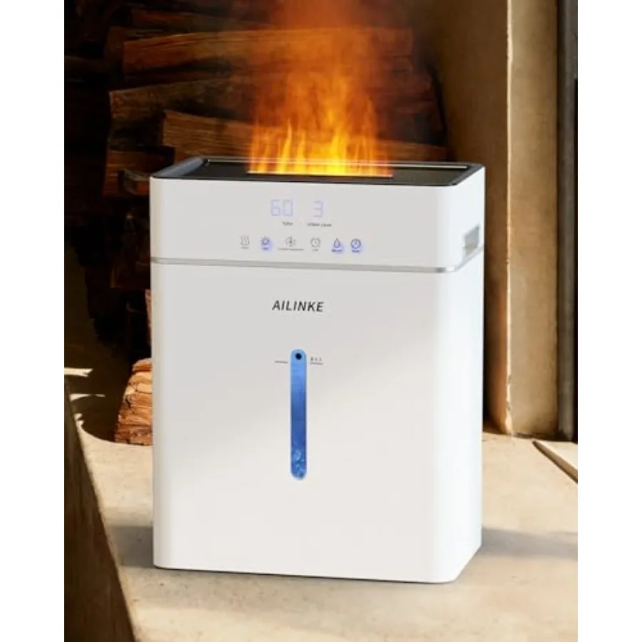 Humidifiers for Bedroom Large Room 10L/2.64Gal Warm and Cool Mist Humidifier Large Room Simulated Flame Humidifier Light 12H Ti
Humidifiers for Bedroom Large Room 10L/2.64Gal Warm and Cool Mist Humidifier Large Room Simulated Flame Humidifier Light 12H Ti
