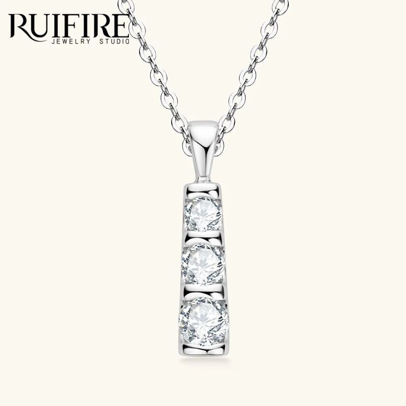 RUIFIRE Moissanite Pendant Necklace Vertical Bar Design White Gold Plated S925 Sterling Silver Chain Necklaces For Women Jewerly
RUIFIRE Moissanite Pendant Necklace Vertical Bar Design White Gold Plated S925 Sterling Silver Chain Necklaces For Women Jewerly