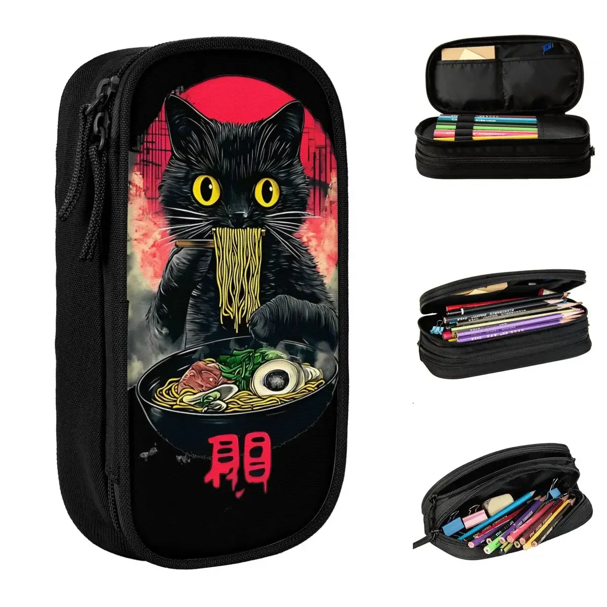 Black Cat Eating Noodles Pencil Case Pen Bags Kids Large Storage Students School Zipper Pencilcases
Black Cat Eating Noodles Pencil Case Pen Bags Kids Large Storage Students School Zipper Pencilcases
