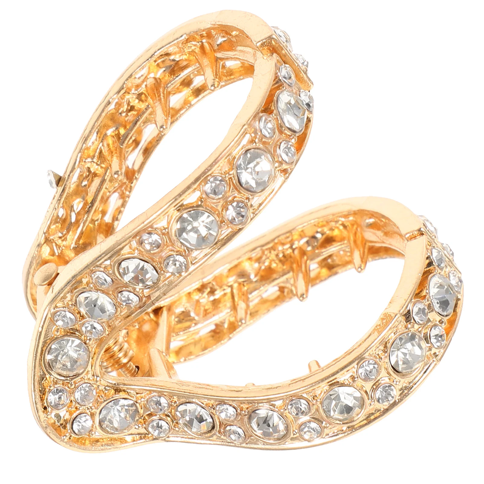 Rhinestone Hair Claw Clips Golden Color High Ponytail Holder Accessories for Women Girls Small Metal Hair Clips
Rhinestone Hair Claw Clips Golden Color High Ponytail Holder Accessories for Women Girls Small Metal Hair Clips