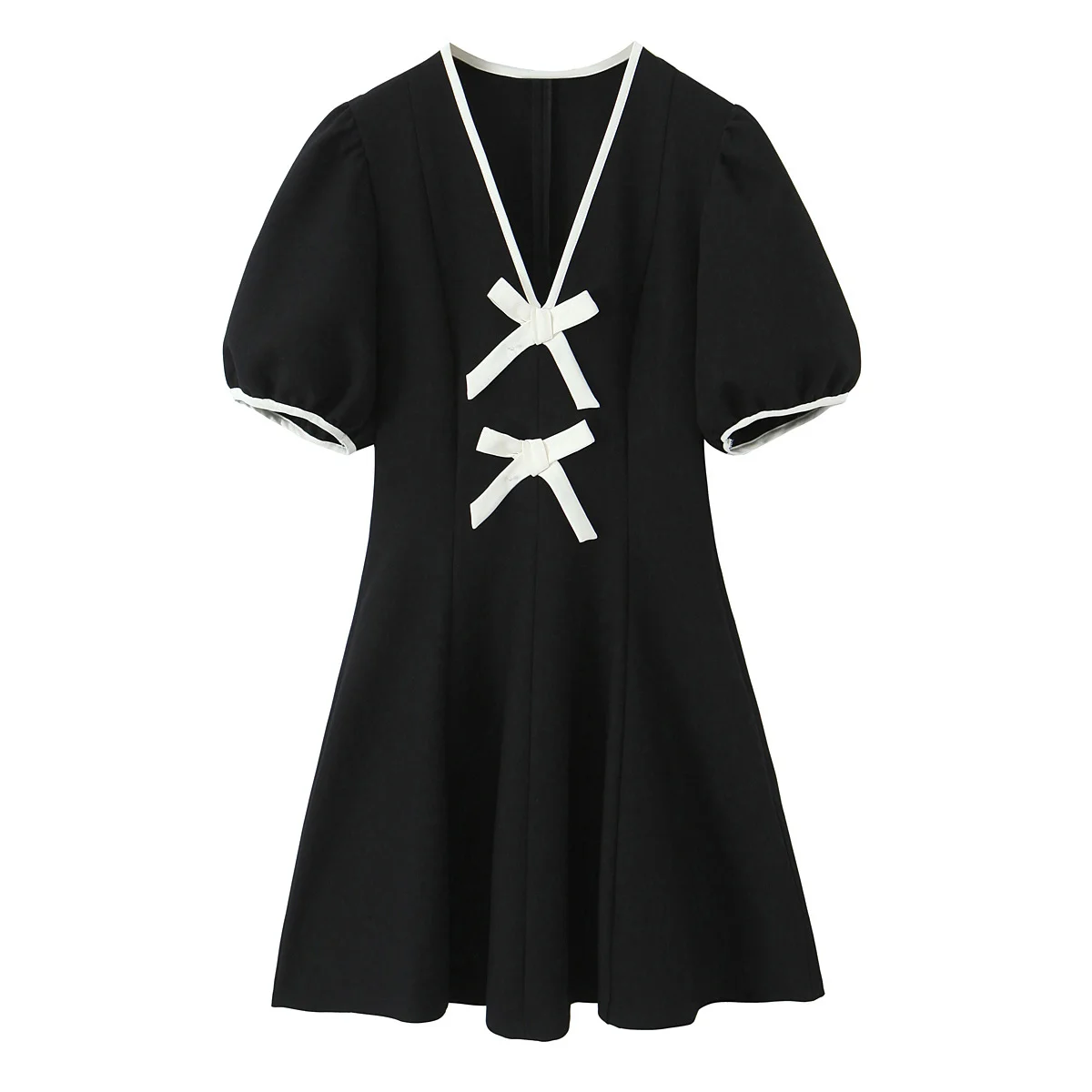 Topenomi Contrast Color Bow Mini Dress Women Korean Chic V Neck Puff Sleeve Waist A-line Party Dresses Vintage Fashion Vestidos
Topenomi Contrast Color Bow Mini Dress Women Korean Chic V Neck Puff Sleeve Waist A-line Party Dresses Vintage Fashion Vestidos