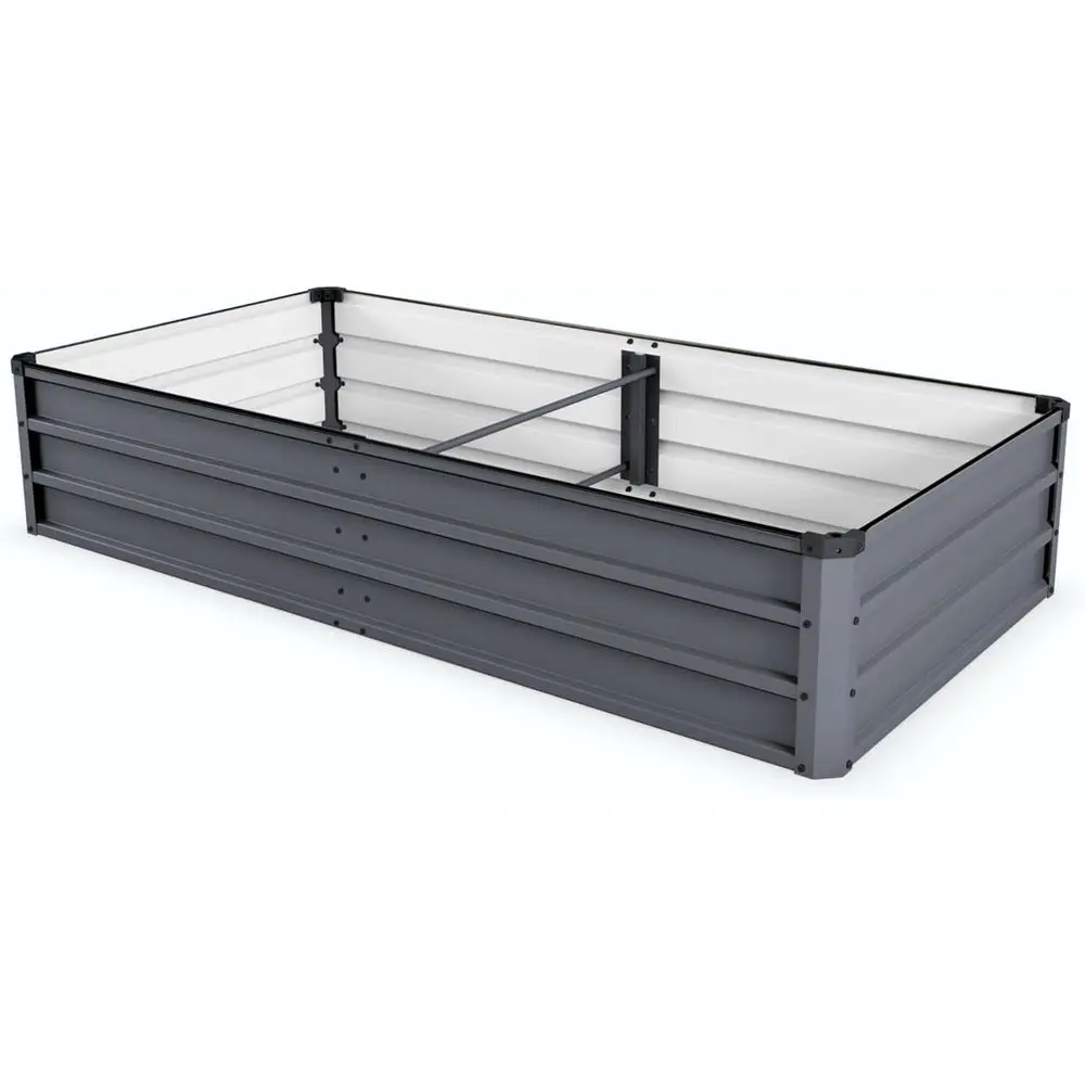 6x3x1T Galvanized Metal Raised Garden Bed with Support Rods and Rubber Feet, Grey
6x3x1T Galvanized Metal Raised Garden Bed with Support Rods and Rubber Feet, Grey
