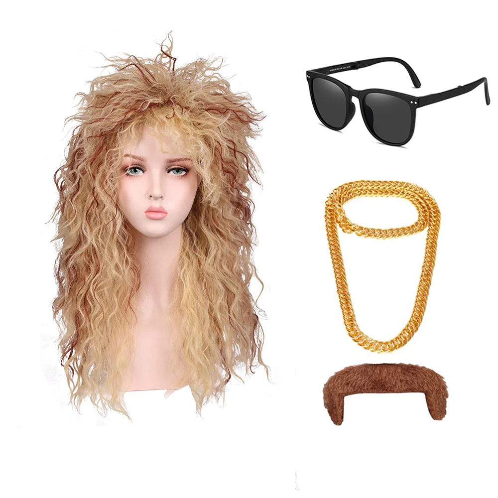 70s 80s Halloween Costumes Men's Long Curly Hair 80s Cosplay Synthetic Wig Golden Brown Ladies Fluffy Rocker Nightclub Party Wig
70s 80s Halloween Costumes Men's Long Curly Hair 80s Cosplay Synthetic Wig Golden Brown Ladies Fluffy Rocker Nightclub Party Wig