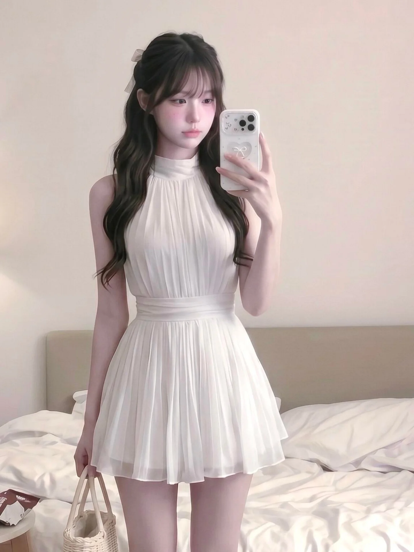Elegant White Moonlight Gentle Wind Pure Desire Sleeveless A-Line Skirt Two-Piece Set Women Summer Breathable Casual Fas...
Elegant White Moonlight Gentle Wind Pure Desire Sleeveless A-Line Skirt Two-Piece Set Women Summer Breathable Casual Fas...