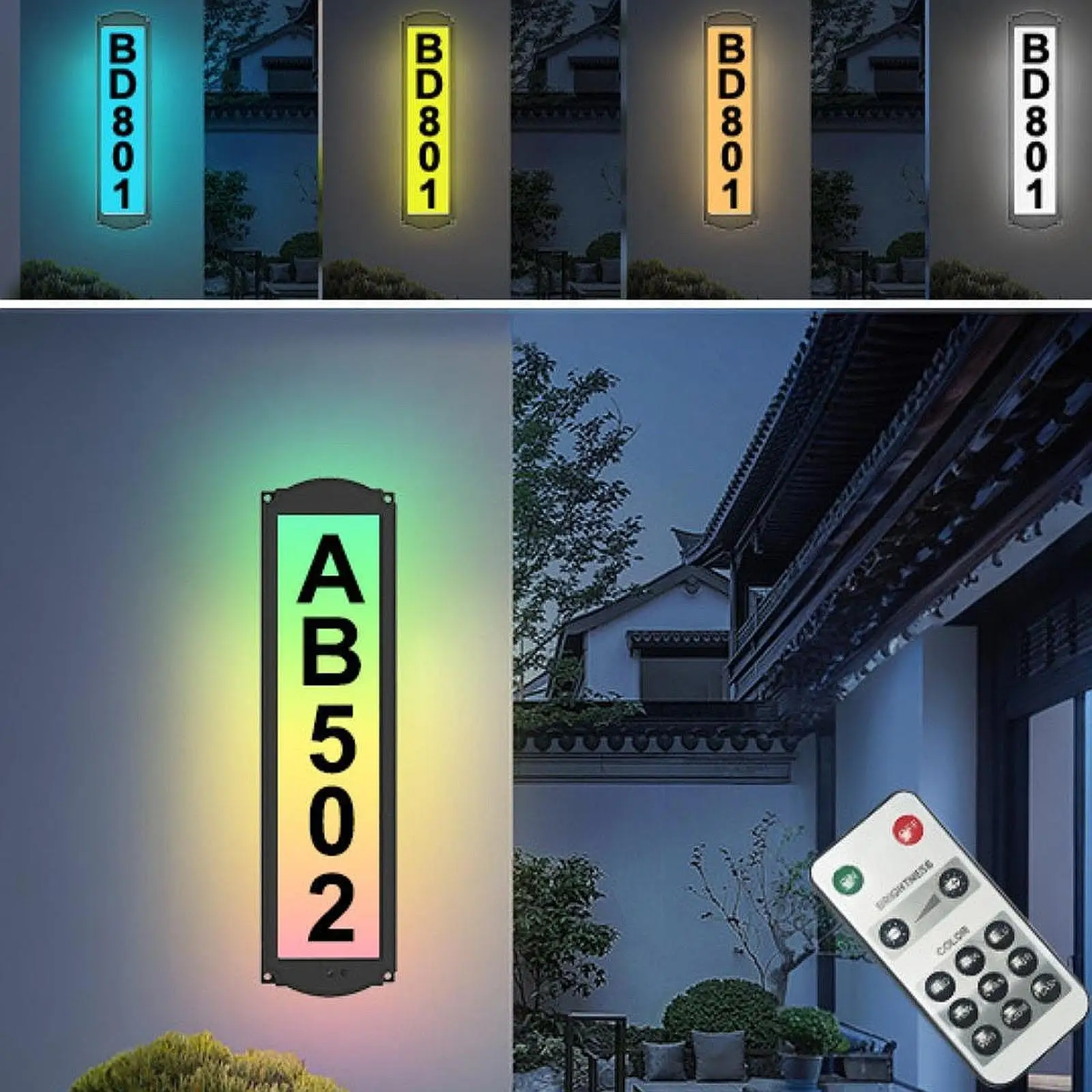 Solar Lighted House Address Number Plaque Sign Lightweight Decor Split Design Outdoor with Letter Number Wall Mount for Yard
Solar Lighted House Address Number Plaque Sign Lightweight Decor Split Design Outdoor with Letter Number Wall Mount for Yard