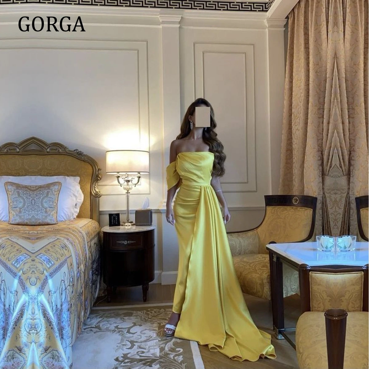 GORGA Evening Dresses Formal Occasion Elegant Party for Women Prom Court Train Off-the-shoulder Pleat Asymmetrical Yellow Empire
GORGA Evening Dresses Formal Occasion Elegant Party for Women Prom Court Train Off-the-shoulder Pleat Asymmetrical Yellow Empire