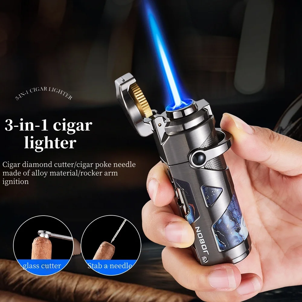 Portable Personalized Metal Rocker Arm Ignition Folding Multifunctional Cigar Lighter Windproof Direct Blue FlameFashion Lighter
Portable Personalized Metal Rocker Arm Ignition Folding Multifunctional Cigar Lighter Windproof Direct Blue FlameFashion Lighter