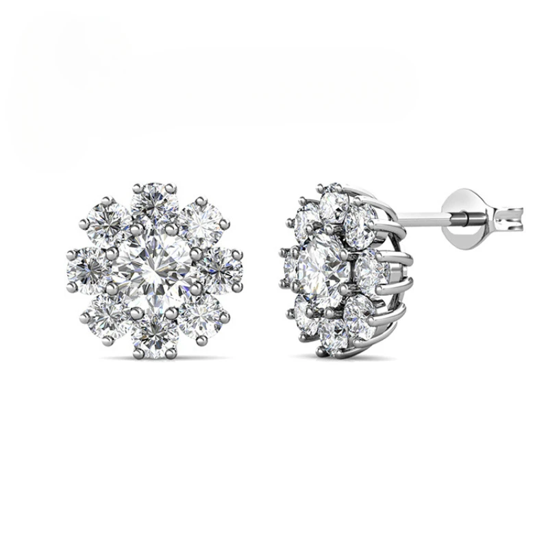 AMGROCK S925 sterling silver earrings Retro snowflake shape earrings Moissanite jewelry Valentine's Day anniversary jewelry gift
AMGROCK S925 sterling silver earrings Retro snowflake shape earrings Moissanite jewelry Valentine's Day anniversary jewelry gift