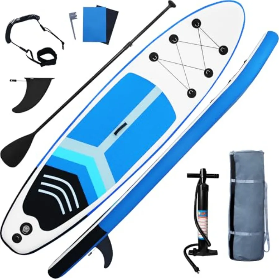 Inflatable SUP Board Accessories Carry Bag: PVC Material, Blue/Gray, Wide Stance Stability and Non-Slip Deck for Youth Adult Su
Inflatable SUP Board Accessories Carry Bag: PVC Material, Blue/Gray, Wide Stance Stability and Non-Slip Deck for Youth Adult Su