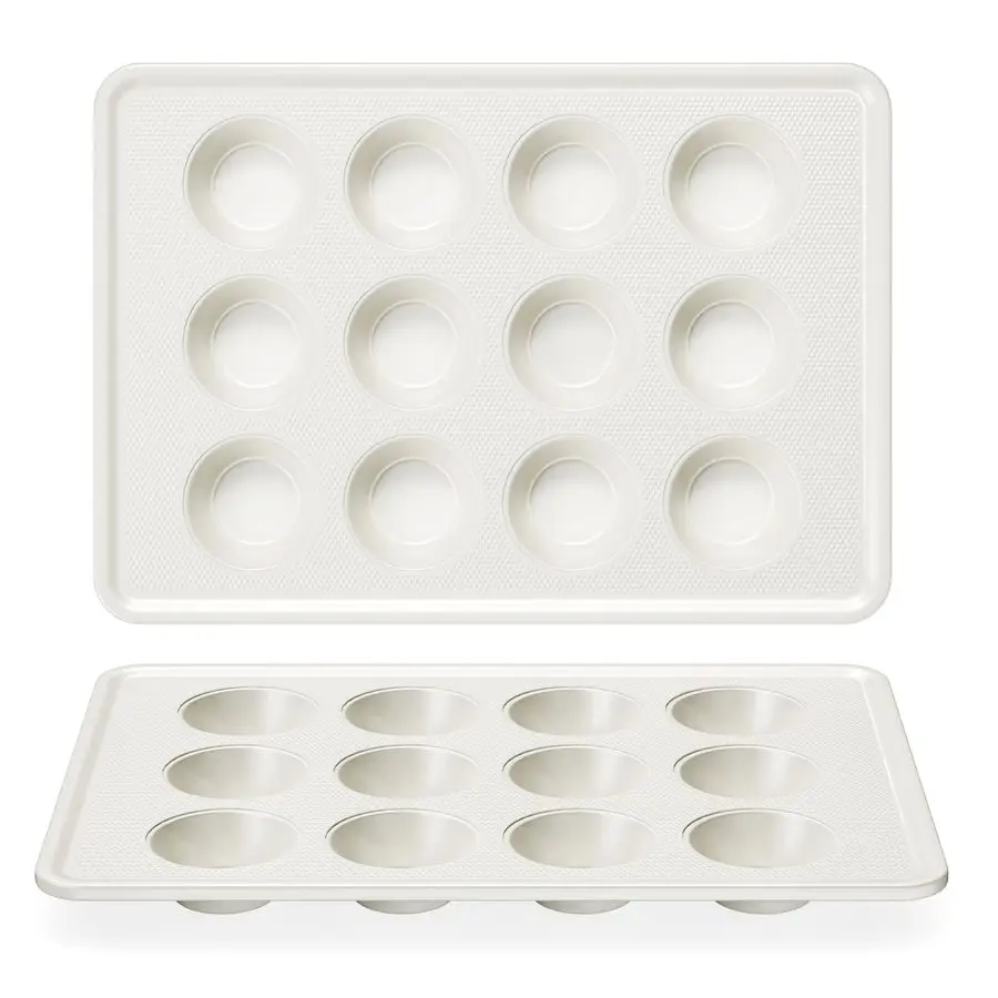 Керамическая форма для кексов с антипригарным покрытием, 2 упаковки, 12-чашковая банка для кексов для выпечки, нетоксичная форма для кексов, сверхпрочный противень для кексов из алюминизированной стали
Керамическая форма для кексов с антипригарным покрытием, 2 упаковки, 12-чашковая банка для кексов для выпечки, нетоксичная форма для кексов, сверхпрочный противень для кексов из алюминизированной стали