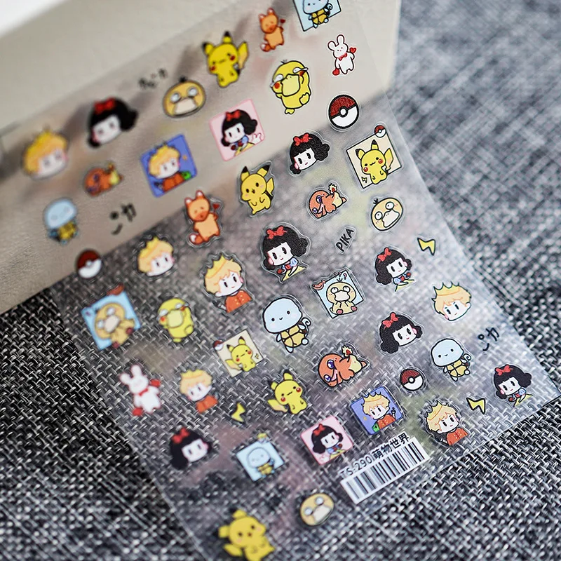 1PCS 5D Disney Princess Pokémon Pikachu 5D Nail Stickers Nail Art Decoration Cartoon Mickey Mouse Stitch Stickers For Nails
1PCS 5D Disney Princess Pokémon Pikachu 5D Nail Stickers Nail Art Decoration Cartoon Mickey Mouse Stitch Stickers For Nails