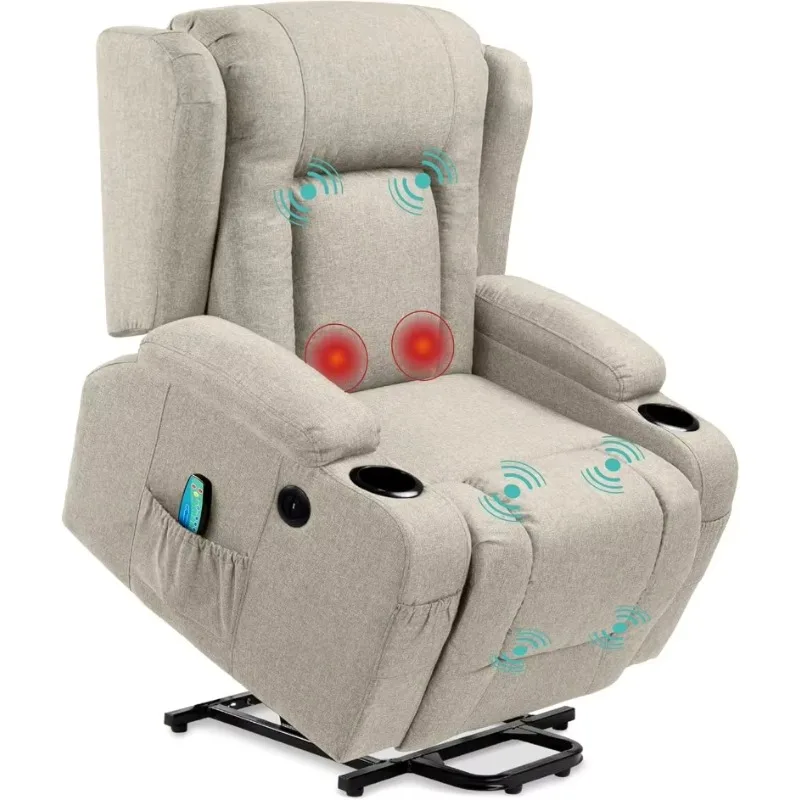 Electric Power Lift Chair, Recliner Massage Chair, Adjustable Furniture for Back, Greige
Electric Power Lift Chair, Recliner Massage Chair, Adjustable Furniture for Back, Greige