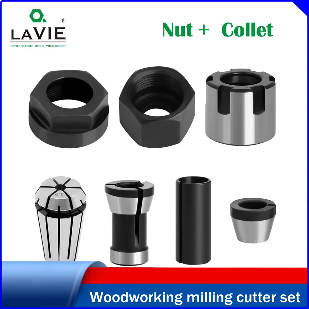 LAVIE Nuts Series Collet Nuts for Trimmer, Engraver, Electric Grinder & Wood Router Woodworking Milling Cutter Accessories
LAVIE Nuts Series Collet Nuts for Trimmer, Engraver, Electric Grinder & Wood Router Woodworking Milling Cutter Accessories