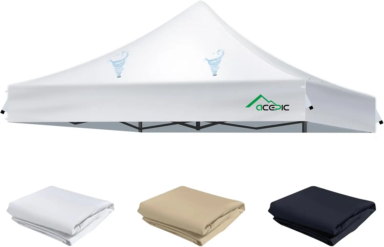 Heavy Duty 10x10 Peak Pole Canopy Replacement Top Cover with 8 Large Drainage Holes, Waterproof PU and 99% UV Resistant Fabri
Heavy Duty 10x10 Peak Pole Canopy Replacement Top Cover with 8 Large Drainage Holes, Waterproof PU and 99% UV Resistant Fabri
