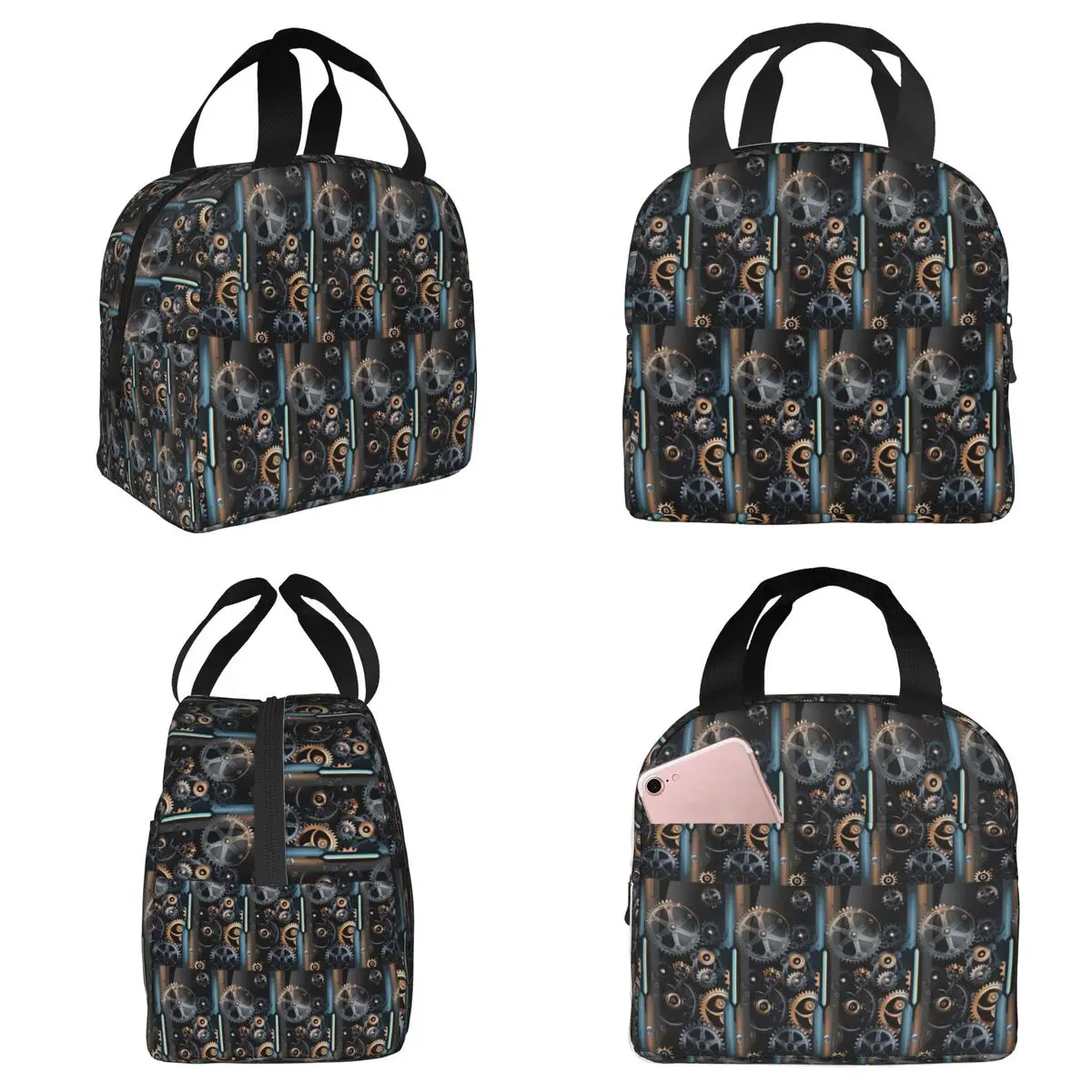 Mechanical Machine Gears Steampunk Style Insulated Lunch Bag for Kids School Cooler Thermal Food Box Tote Lunch Boxes Container
Mechanical Machine Gears Steampunk Style Insulated Lunch Bag for Kids School Cooler Thermal Food Box Tote Lunch Boxes Container