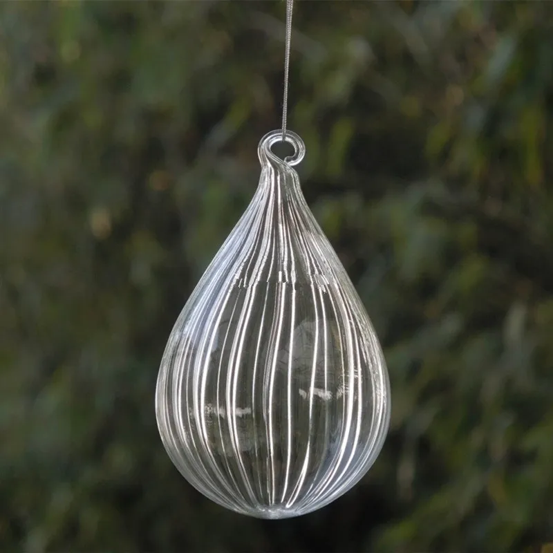 12pcs/pack 7*12cm Transparent Striped Drop Shaped Glass Pendant Home Decoration Christmas Day Hanging Ornament Handmade Gift
12pcs/pack 7*12cm Transparent Striped Drop Shaped Glass Pendant Home Decoration Christmas Day Hanging Ornament Handmade Gift