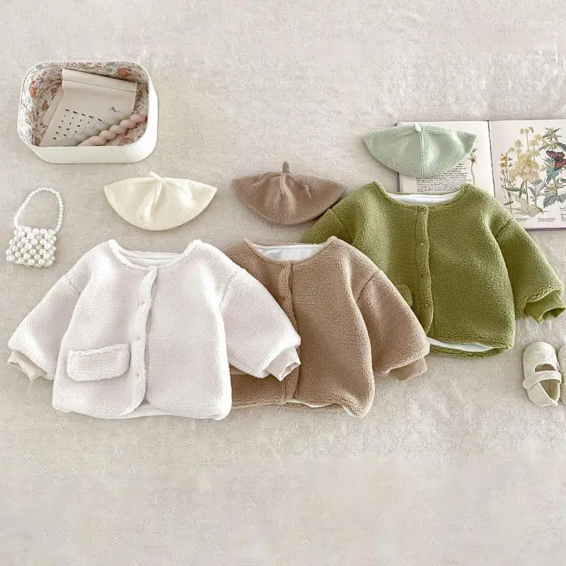 Winter New Baby Girl Long Sleeve Plush Warm Coat Children Plus Velvet Thick Tops Solid Kids Boys Warm Fleece Jacket Clothes
Winter New Baby Girl Long Sleeve Plush Warm Coat Children Plus Velvet Thick Tops Solid Kids Boys Warm Fleece Jacket Clothes