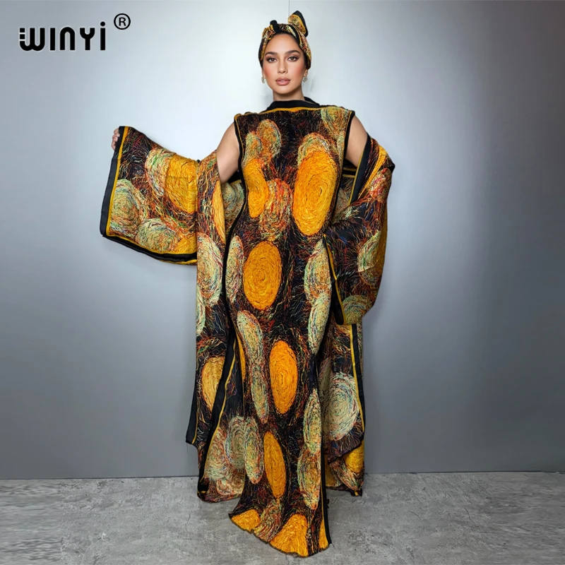 WINYI Boho beach Pleated slim dress and coat two-piece suit for women Bohemian trab woman dresses Floor Length vacation kimono
WINYI Boho beach Pleated slim dress and coat two-piece suit for women Bohemian trab woman dresses Floor Length vacation kimono