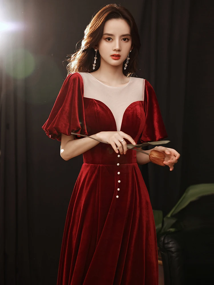 Velvet Wedding Dr 2026 New Sle Red Marriage Proposal Evening Gown Women's Fi Tail High-End Sense Host Dr
Velvet Wedding Dr 2026 New Sle Red Marriage Proposal Evening Gown Women's Fi Tail High-End Sense Host Dr