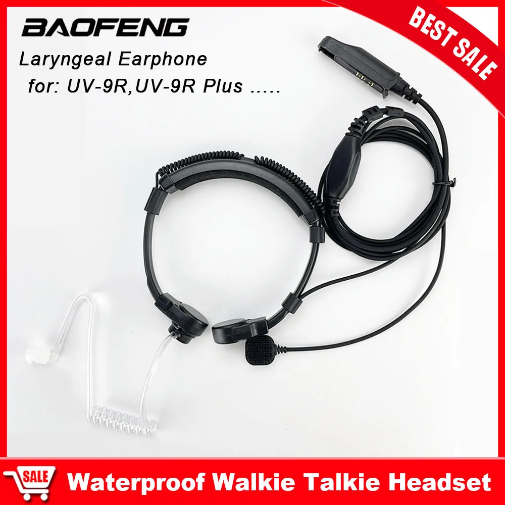 Air Tube Telescopic Throat Control Earphone Waterproof Walkie Talkie Headset for Baofeng UV9R UV-9RPlus UV-9RPro BF-9700 Radio
Air Tube Telescopic Throat Control Earphone Waterproof Walkie Talkie Headset for Baofeng UV9R UV-9RPlus UV-9RPro BF-9700 Radio