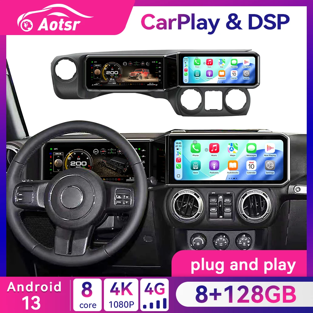 12.3 inch Dual Screen Carplay Stereo For Jeep Wrangler 2011 - 2017 Car Android Radio Multimedia Player GPS navigation Head Unit
12.3 inch Dual Screen Carplay Stereo For Jeep Wrangler 2011 - 2017 Car Android Radio Multimedia Player GPS navigation Head Unit