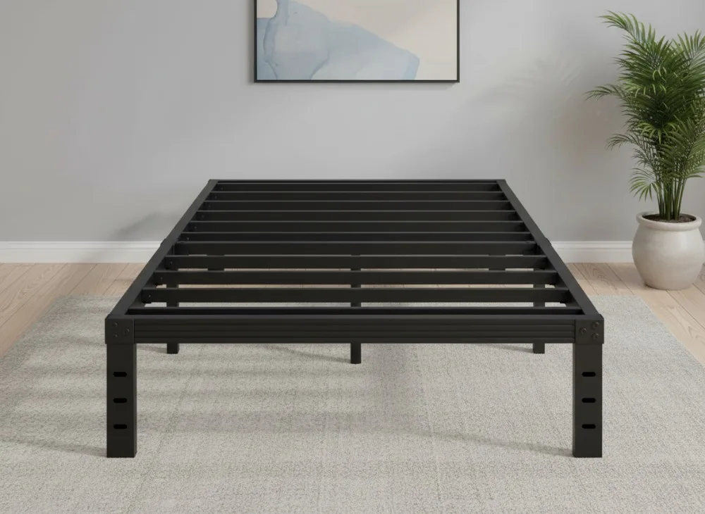 12 Inch Twin Metal Bed Frame, No Box Spring Needed, Easy Assembly, Noise Free & Sturdy Black Design
12 Inch Twin Metal Bed Frame, No Box Spring Needed, Easy Assembly, Noise Free & Sturdy Black Design