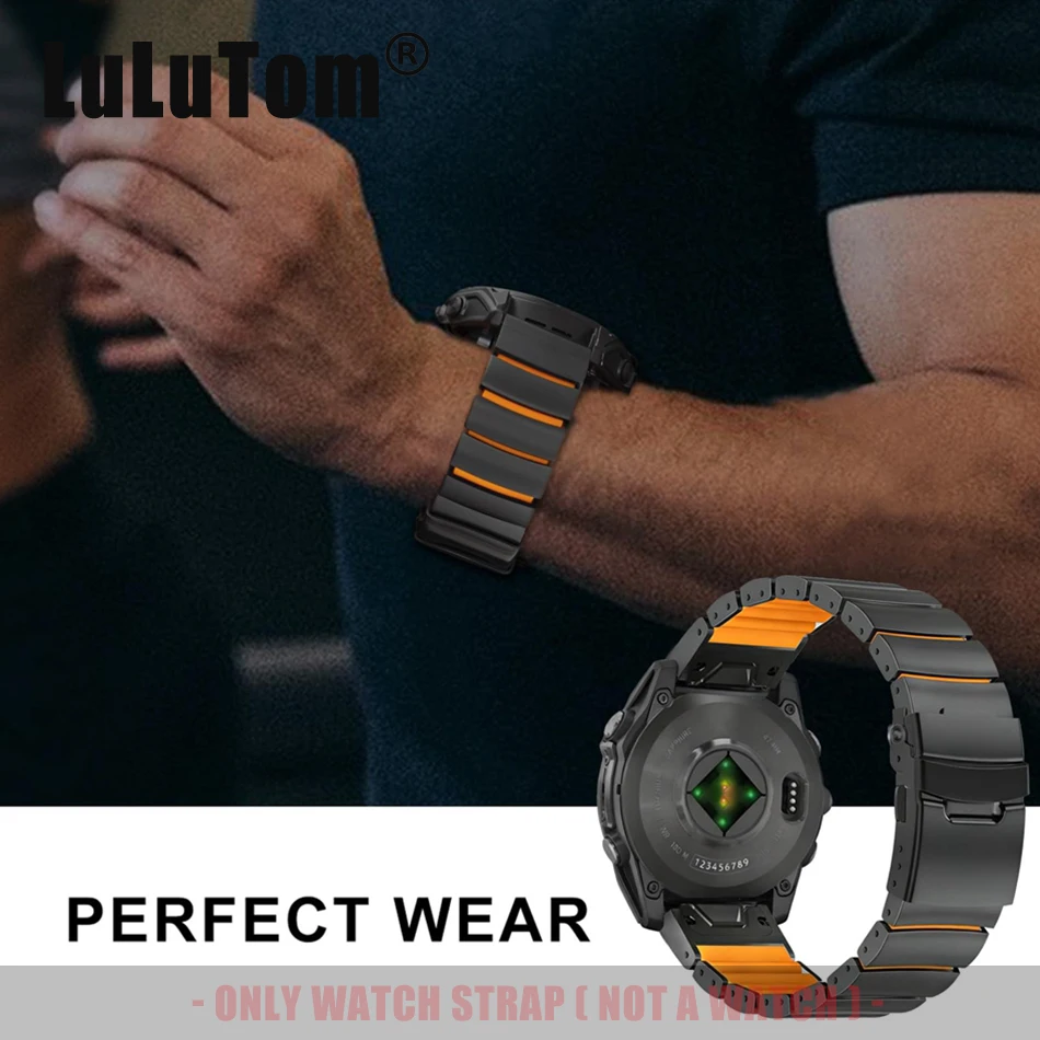 Lightweight Titanium Silicone Watch Band for Garmin Fenix Tactix 8 7 6 5 X Pro Plus Marq Epix Gen 2 3 Forerunner 945 935 Premium
Lightweight Titanium Silicone Watch Band for Garmin Fenix Tactix 8 7 6 5 X Pro Plus Marq Epix Gen 2 3 Forerunner 945 935 Premium