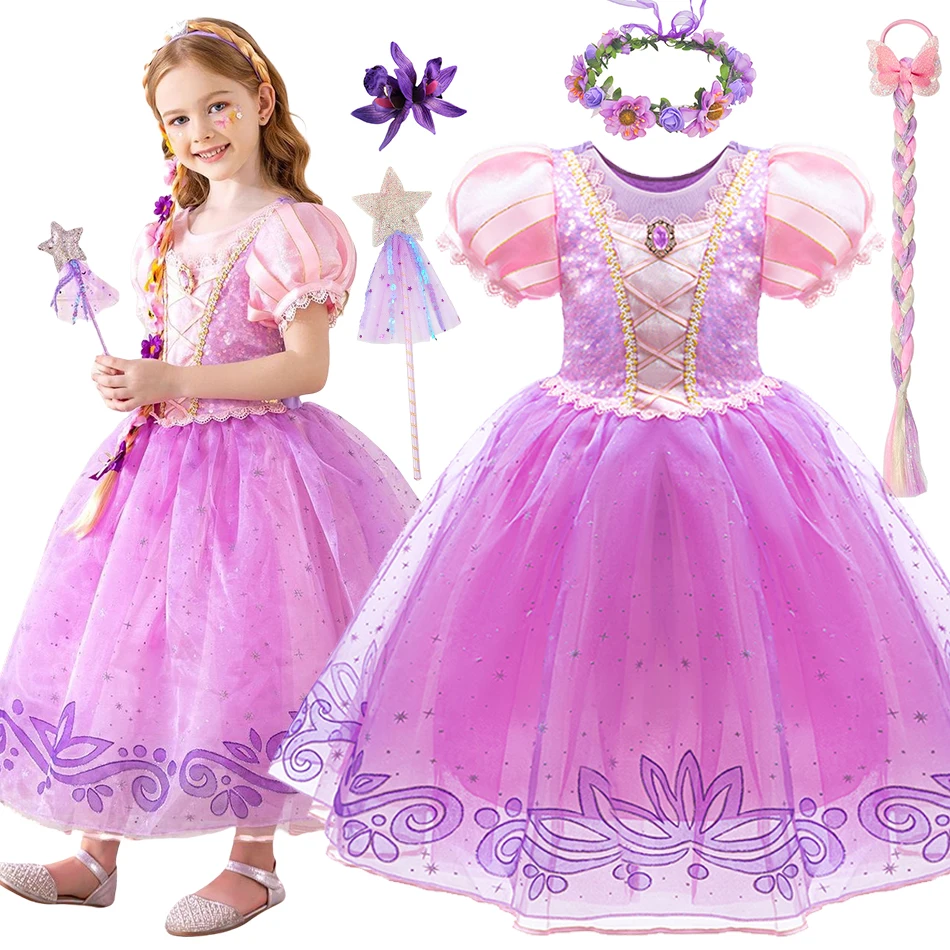 Rapunzel Cosplay Princess Dress Girls Sequin Mesh Costume Kids Birthday Halloween Christmas Carnival Party Fancy Frocks
Rapunzel Cosplay Princess Dress Girls Sequin Mesh Costume Kids Birthday Halloween Christmas Carnival Party Fancy Frocks