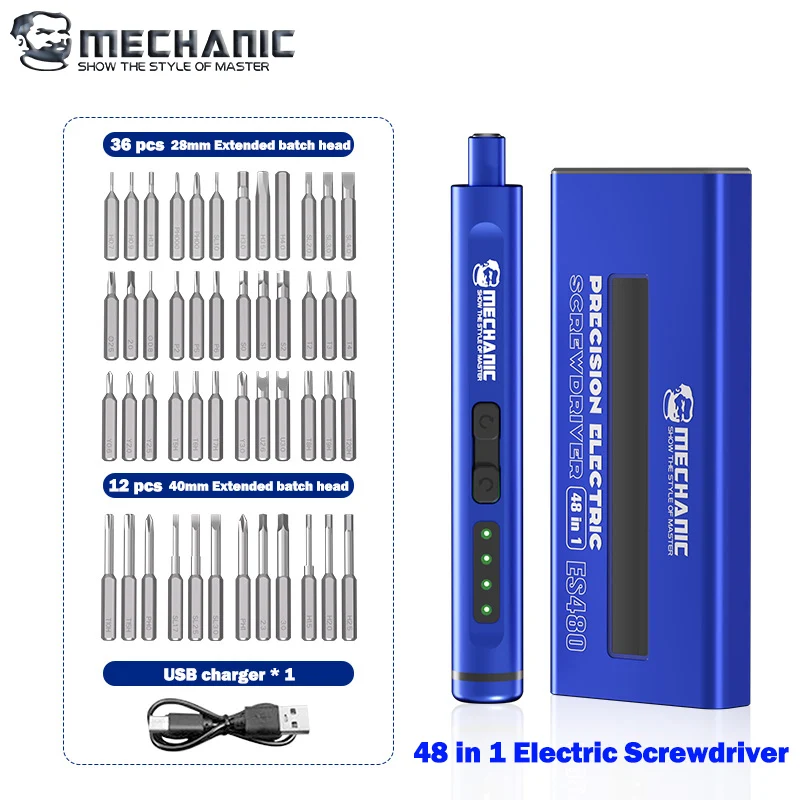 【MECHANIC】 48 in 1 Electric Multifunctional Precision Screwdriver Set For Mobile Phone Pc Camera Disassembly Repair tools
【MECHANIC】 48 in 1 Electric Multifunctional Precision Screwdriver Set For Mobile Phone Pc Camera Disassembly Repair tools