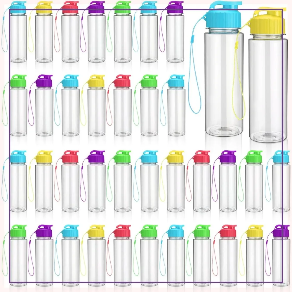 50 Pack 17 oz Plastic Water Bottles Bulk Reusable Sports Bottles with Leak Proof Flip Top for Adults Fitness Mixed Colors
50 Pack 17 oz Plastic Water Bottles Bulk Reusable Sports Bottles with Leak Proof Flip Top for Adults Fitness Mixed Colors