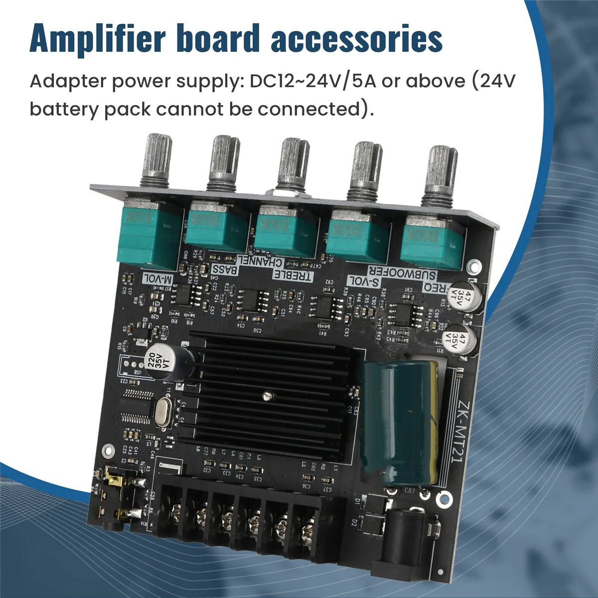 A51I-MT21 Плата цифрового усилителя мощности 50 Втx2 + 100 Вт 2,1-канальный AUX + BT5.0 Плата усилителя мощности с высоким низким тоном и супер басами
A51I-MT21 Плата цифрового усилителя мощности 50 Втx2 + 100 Вт 2,1-канальный AUX + BT5.0 Плата усилителя мощности с высоким низким тоном и супер басами