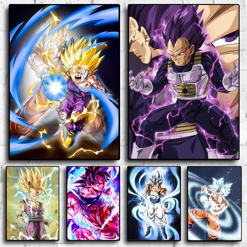 Anime Dragon Ball Wall Decor - Super Saiyan Goku Vegeta Art Prints Classic Character Posters Perfect for Game Room Decoration
Anime Dragon Ball Wall Decor - Super Saiyan Goku Vegeta Art Prints Classic Character Posters Perfect for Game Room Decoration