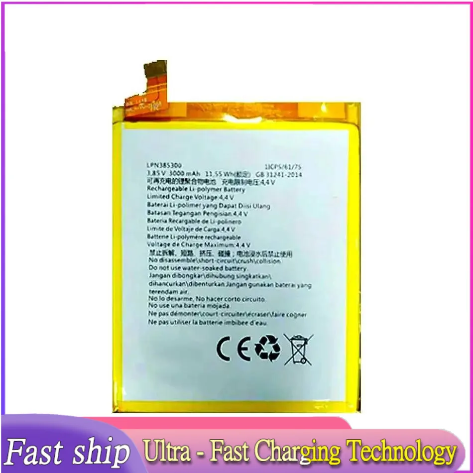 3000mAh Good Low-Temperature Performance Mobile Phone Battery High Capacity For Hisense F23 F23M LPN385300
3000mAh Good Low-Temperature Performance Mobile Phone Battery High Capacity For Hisense F23 F23M LPN385300