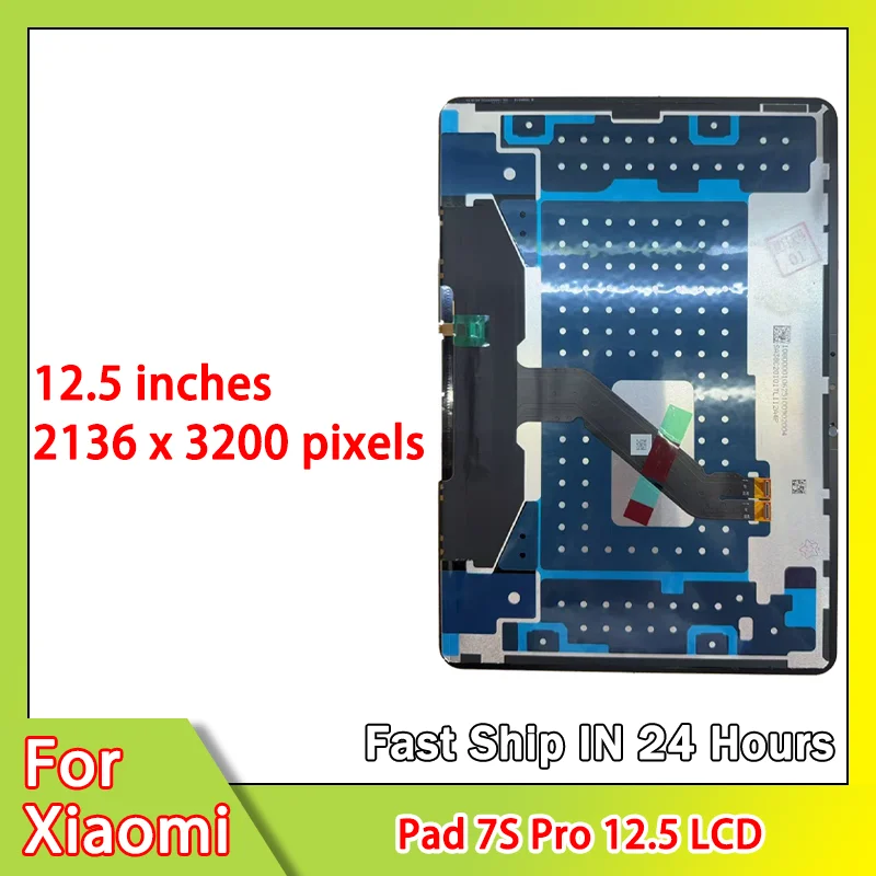 100% Tested For Xiaomi Pad 7S Pro 12.5 LCD Display Touch Screen Digitizer Assembly Repair Parts Replacement