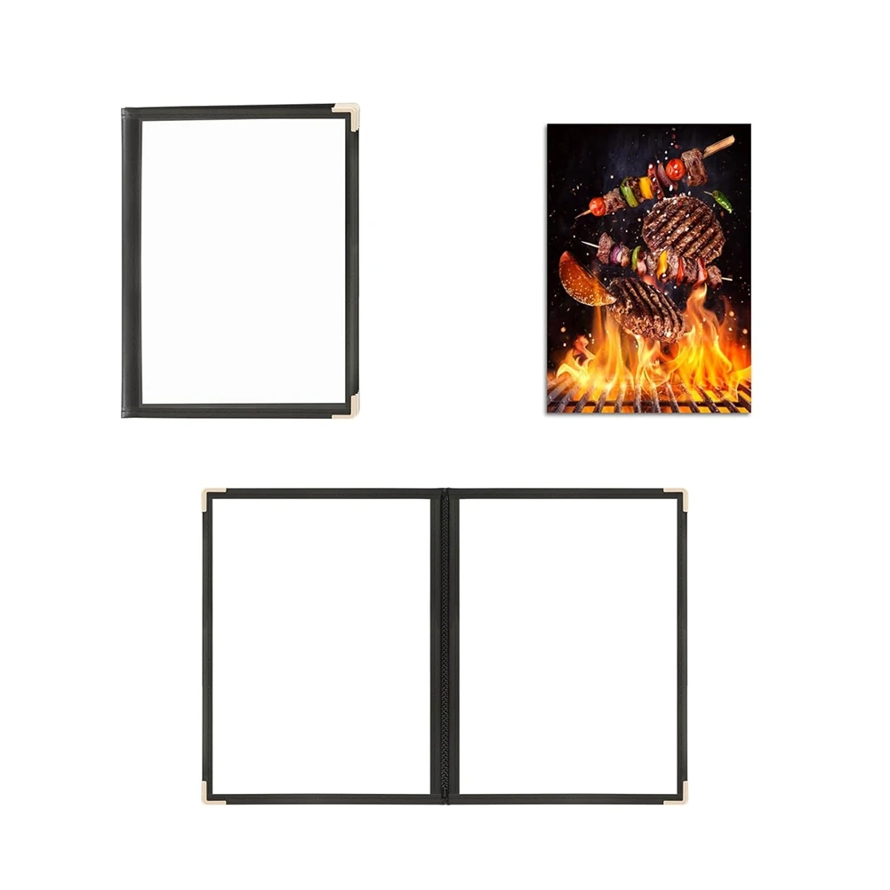 ABRN-6PCS Menu Covers,Menu Holder 4 Page 8 View Transparent Restaurant Menu Cover Book Fits 8.5X11inch Standard Size
ABRN-6PCS Menu Covers,Menu Holder 4 Page 8 View Transparent Restaurant Menu Cover Book Fits 8.5X11inch Standard Size