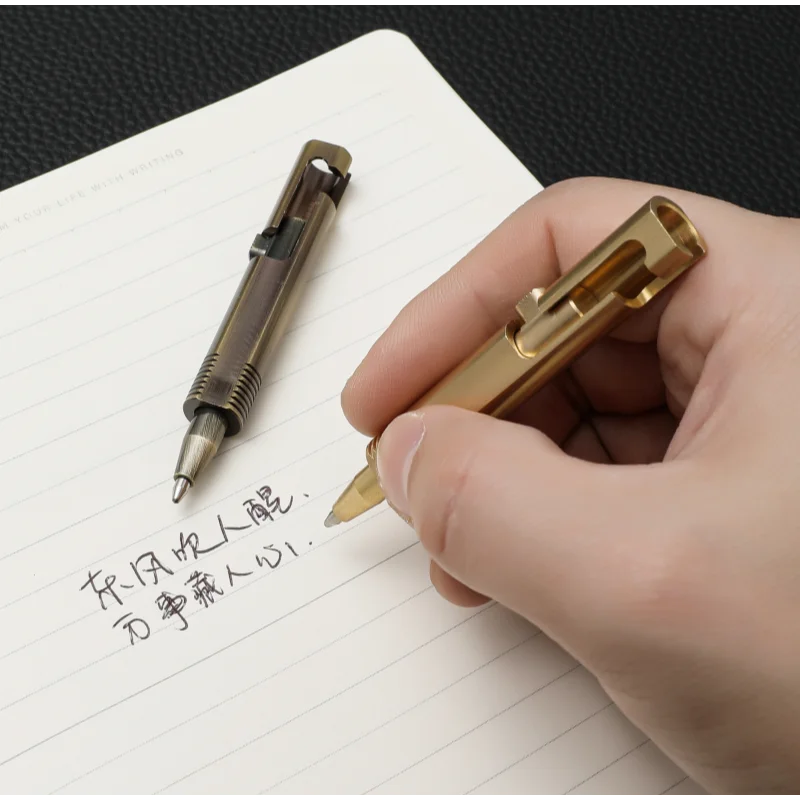 Creative Mini Brass Pen Portable Travel Pocket Pen All-Metal Business Writing Gift Pen Rollerball Pen
Creative Mini Brass Pen Portable Travel Pocket Pen All-Metal Business Writing Gift Pen Rollerball Pen