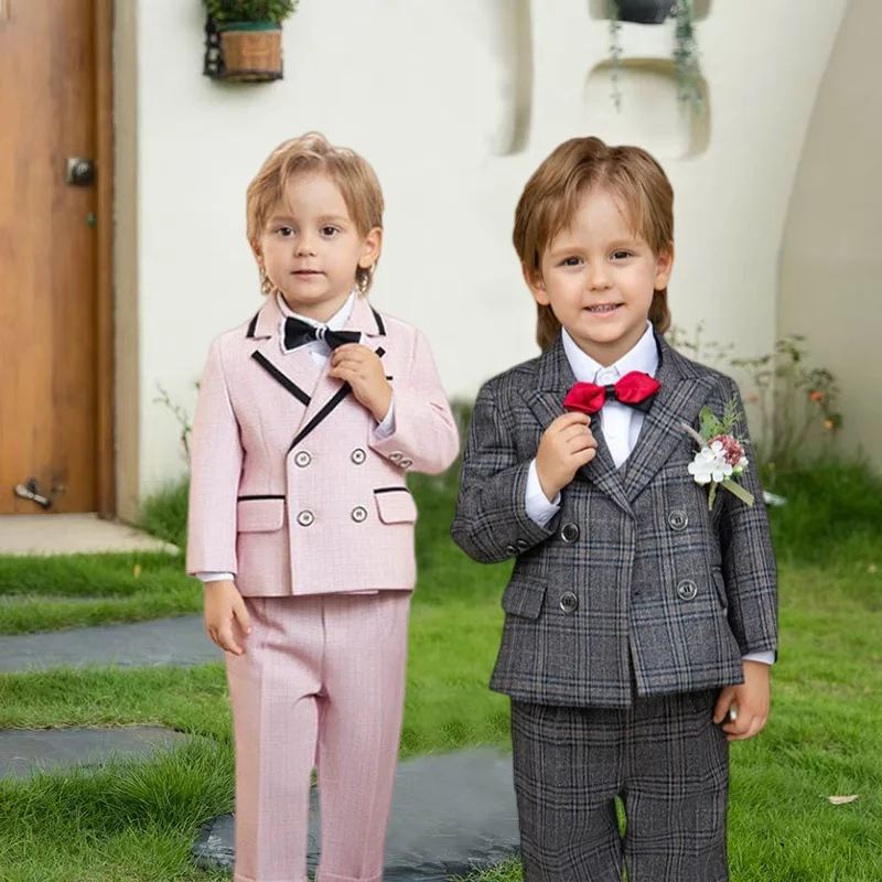 British Boys Pink 4Pieces/Set Jacket Vest Pants Bowtie Birthday Dress Baby Kids Photograph Suit Children Wedding Party Costume
British Boys Pink 4Pieces/Set Jacket Vest Pants Bowtie Birthday Dress Baby Kids Photograph Suit Children Wedding Party Costume