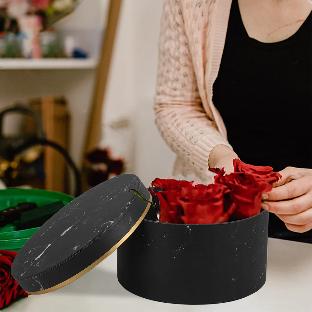 Marble Pattern Round Flower Box Stylish Floral Arrangement Container for Fresh Or Preserved Flowers Gifting Storage Bouquet
Marble Pattern Round Flower Box Stylish Floral Arrangement Container for Fresh Or Preserved Flowers Gifting Storage Bouquet