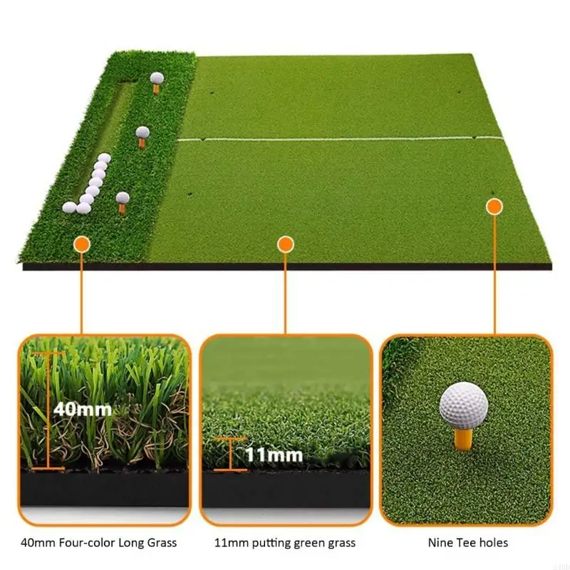 Double Zone Golfing Practice Mat for Swing and Short Game Training with Realistic Grass Texture Permanent Weather Immune 24BD
Double Zone Golfing Practice Mat for Swing and Short Game Training with Realistic Grass Texture Permanent Weather Immune 24BD