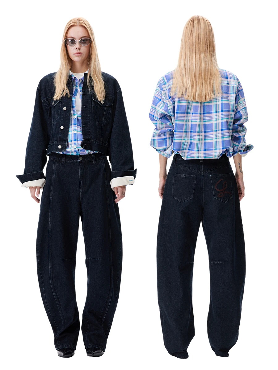 Loala Office Vintage Washed Denim Banana Pants High Waist Trousers Ladies Autumn Fashion Outerwear No Stretch Elastic
Loala Office Vintage Washed Denim Banana Pants High Waist Trousers Ladies Autumn Fashion Outerwear No Stretch Elastic