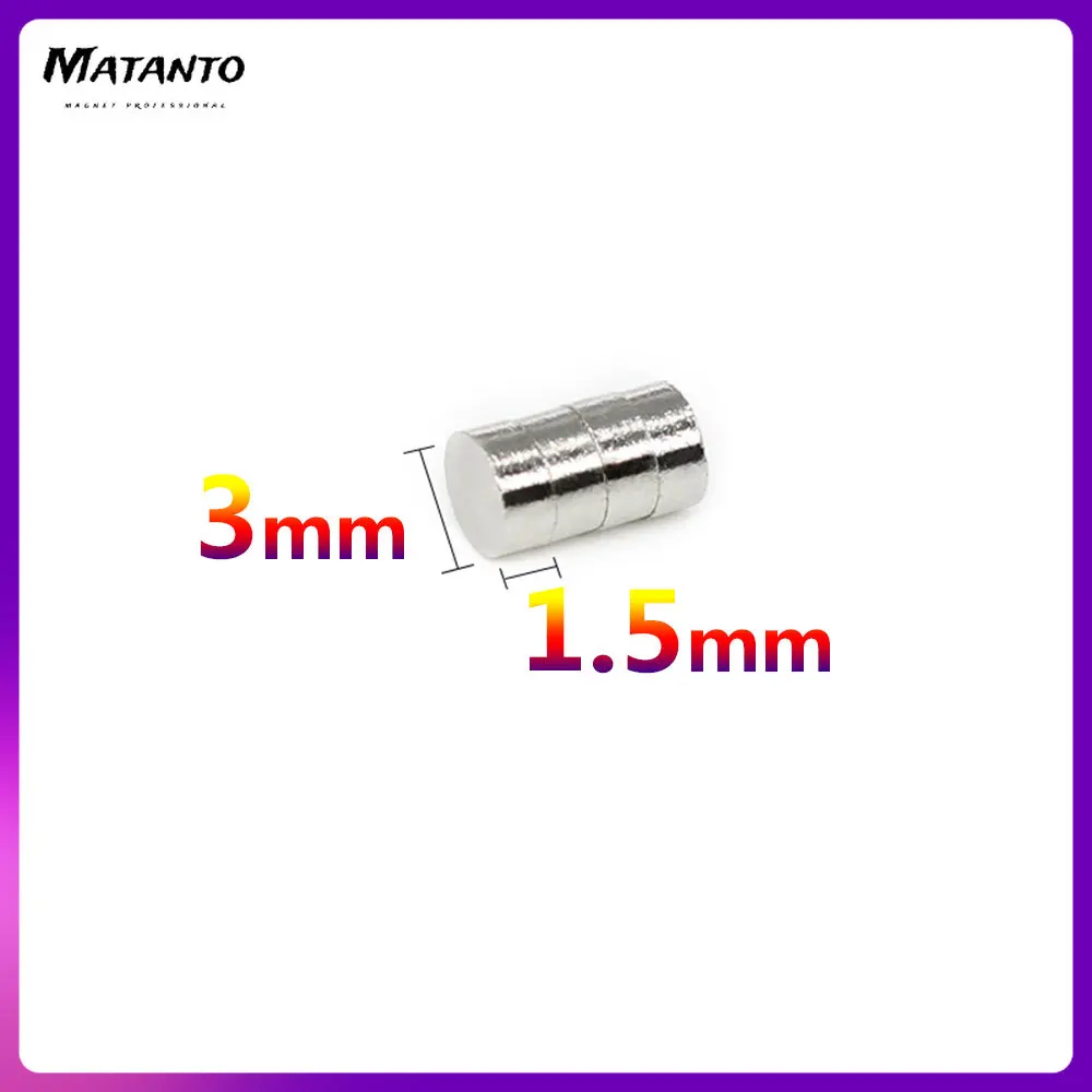 100/200/500/1000/2000/5000PCS 3x1.5 Powerful Magnets N35 Small Round Permanent Magnet 3x1.5mm Neodymium Magnet Strong 3*1.5
100/200/500/1000/2000/5000PCS 3x1.5 Powerful Magnets N35 Small Round Permanent Magnet 3x1.5mm Neodymium Magnet Strong 3*1.5